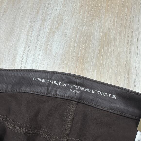 NWT Chico’s Perfect Stretch Girlfriend Bootcut Pants Dark Brown Classic Rise 16 - Picture 8 of 13